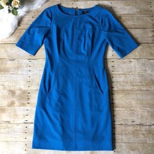Tahari Blue Sheath Dress Size 4